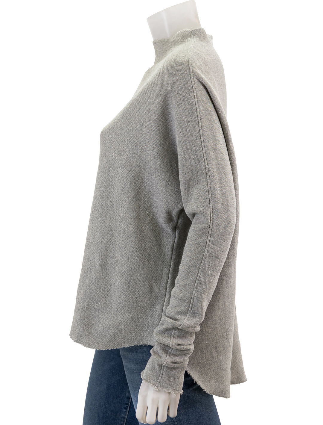 Side view of Perfectwhitetee's morrison in heather grey.