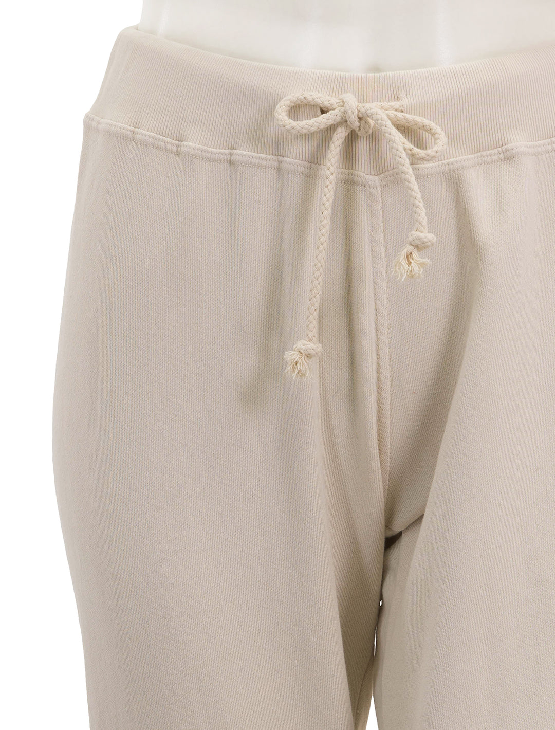 Close-up view of Perfectwhitetee's toni jogger in sugar.