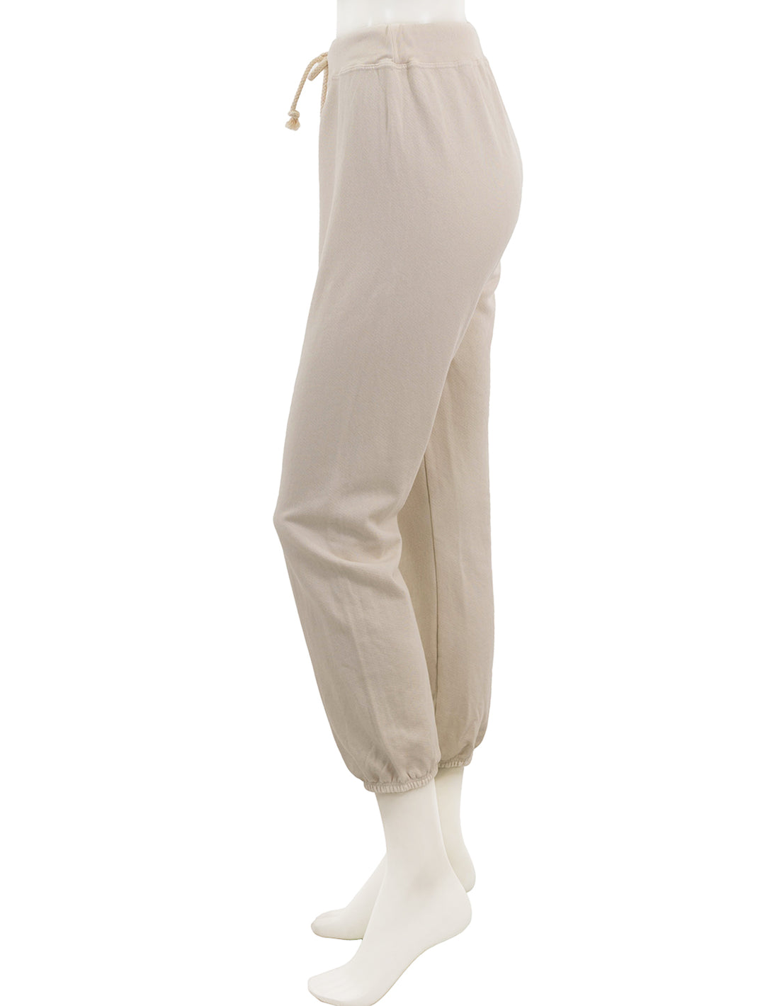 Side view of Perfectwhitetee's toni jogger in sugar.