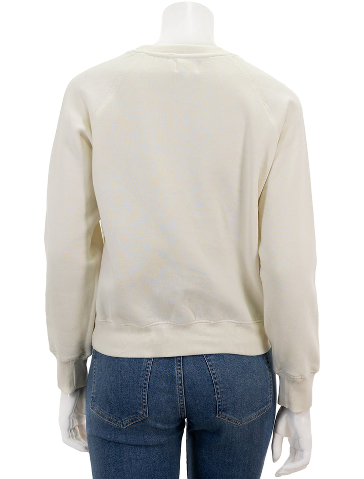 Back view of Sundry's love sweatshirt in cream.