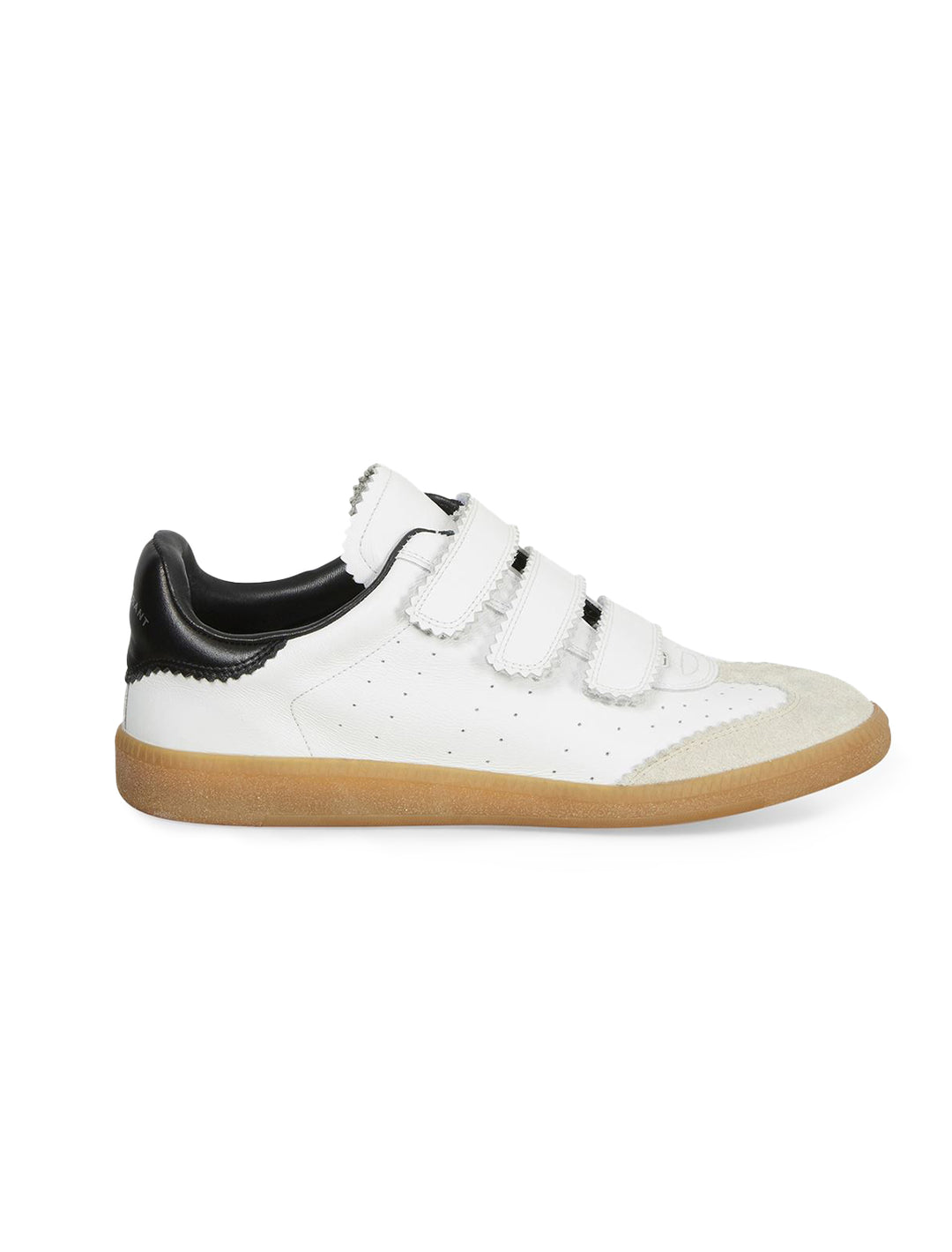 Side view of Isabel Marant Etoile's Beth Sneaker in White.
