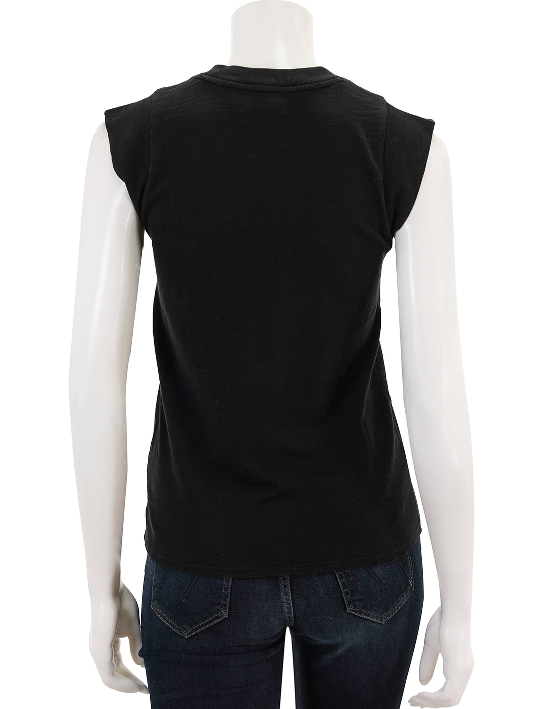 Back view of Nation LTD's patti muscle tank in jet black.
