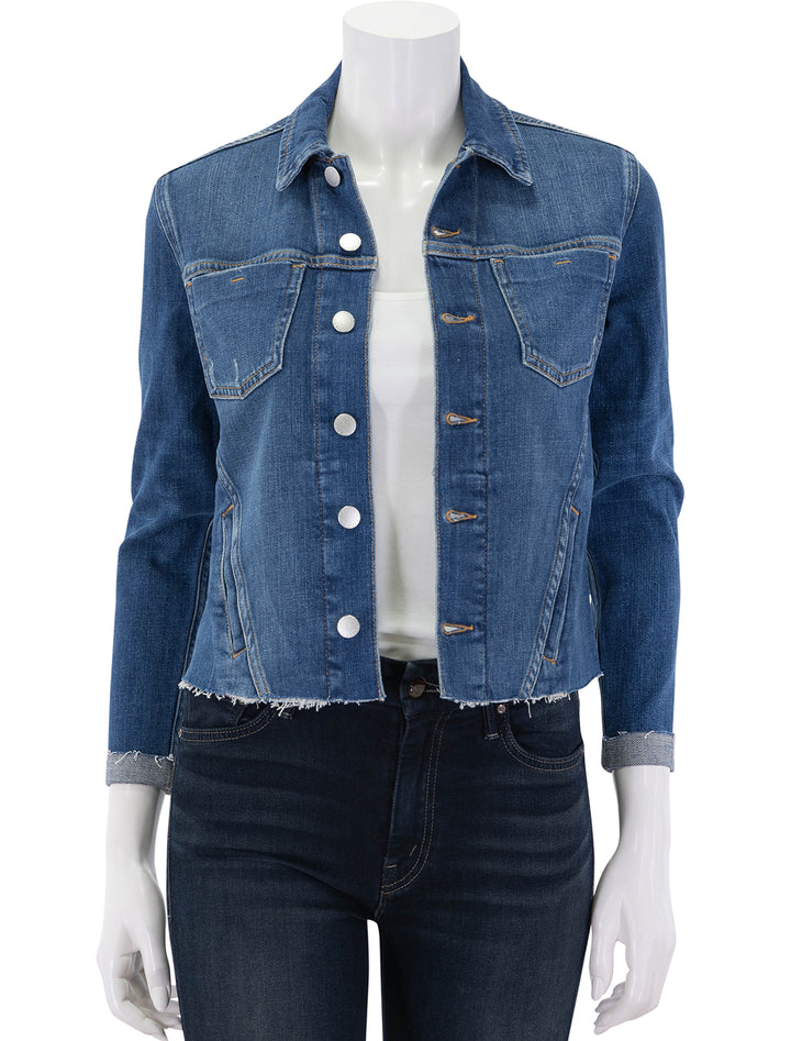 janelle slim raw jacket in authentique