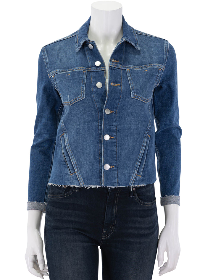 janelle slim raw jacket in authentique
