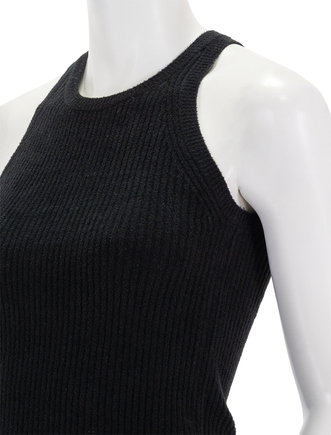 Close-up view of Sundays NYC's lille tank in black.