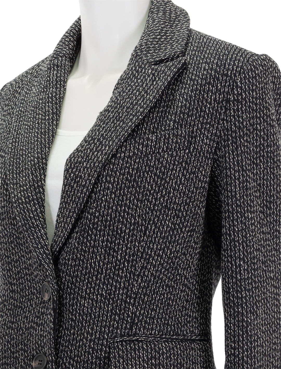 Close-up view of Steve Madden's justine blazer.