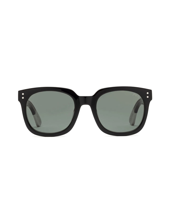Front view of Caddis' jockamo sunglass progressives in black and grey.
