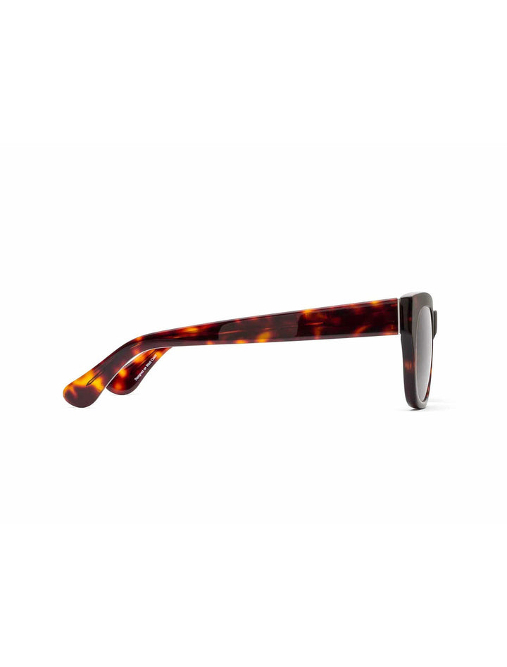 Side view of Caddis' miklos sunglass progressives in turtle and bronze.