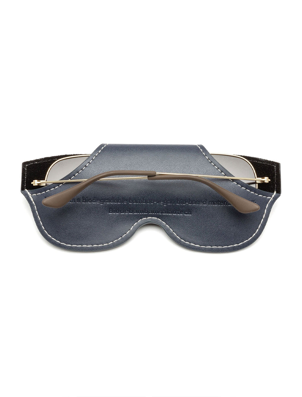 Back view of Caddis' net fit eyewear case in mesopelagic.