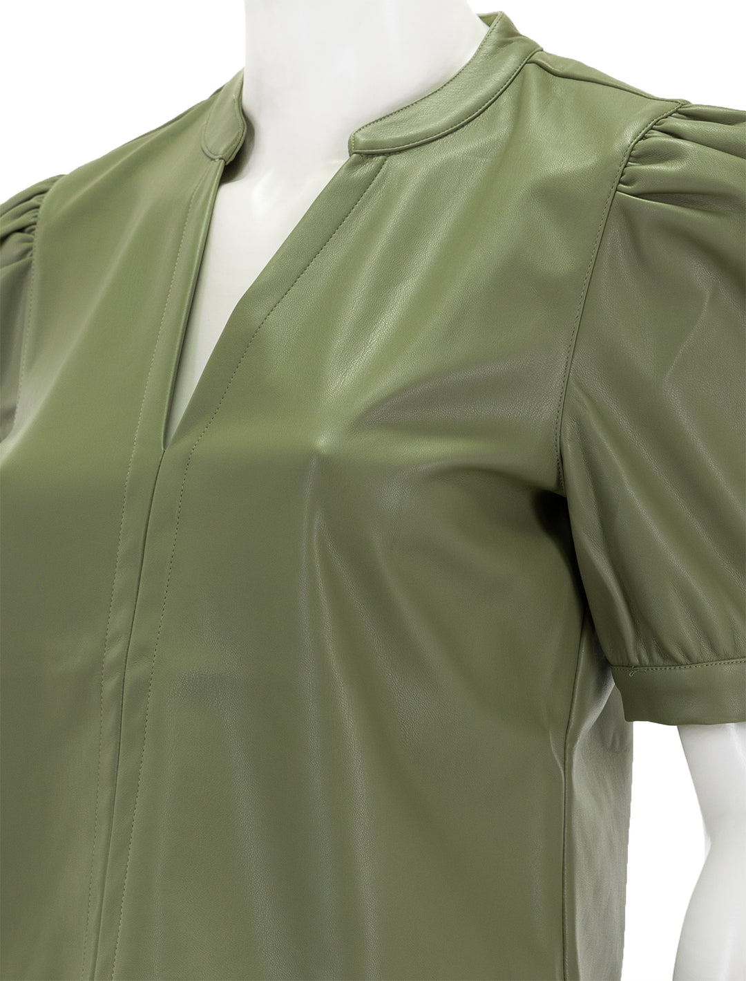 Close-up view of Steve Madden's jane top in dusty olive.