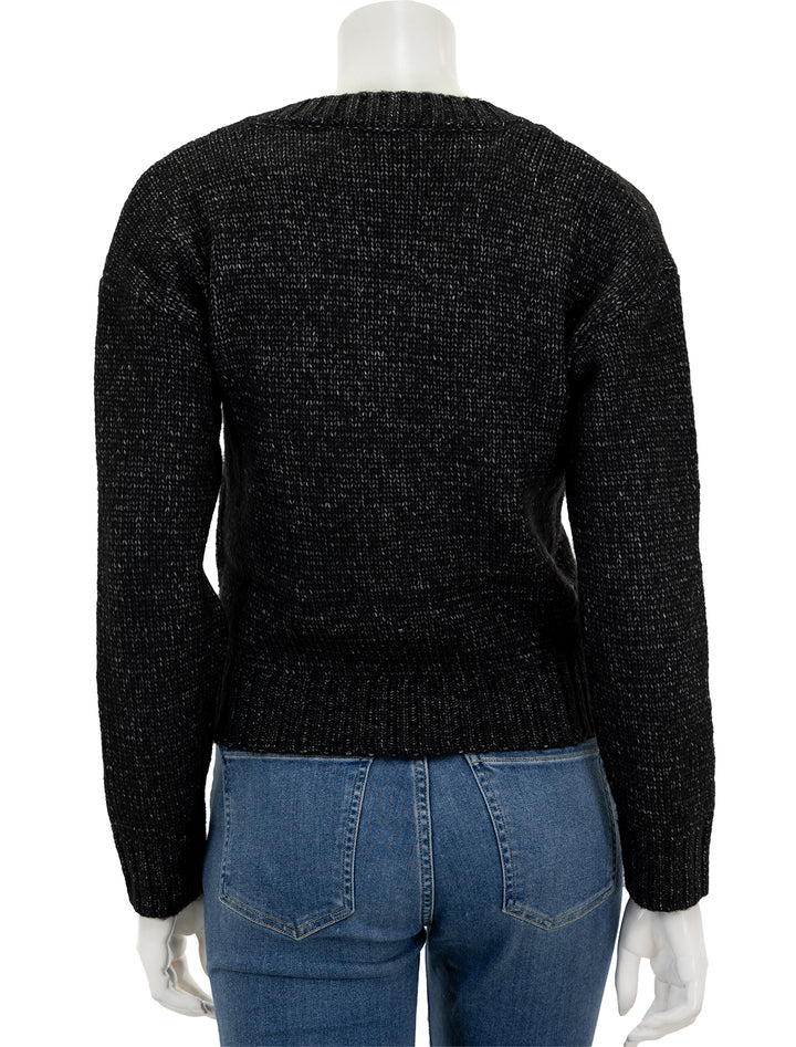Back view of Steve Madden's houston sweater in black.