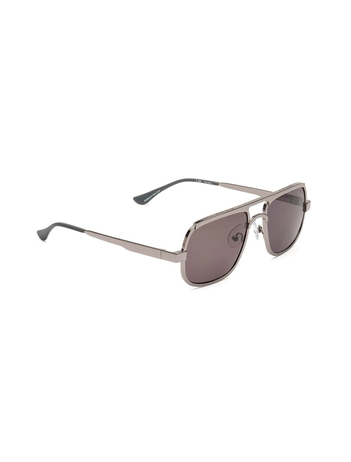 Side angle view of Caddis' nola progressive sunglasses in polished gunmetal.
