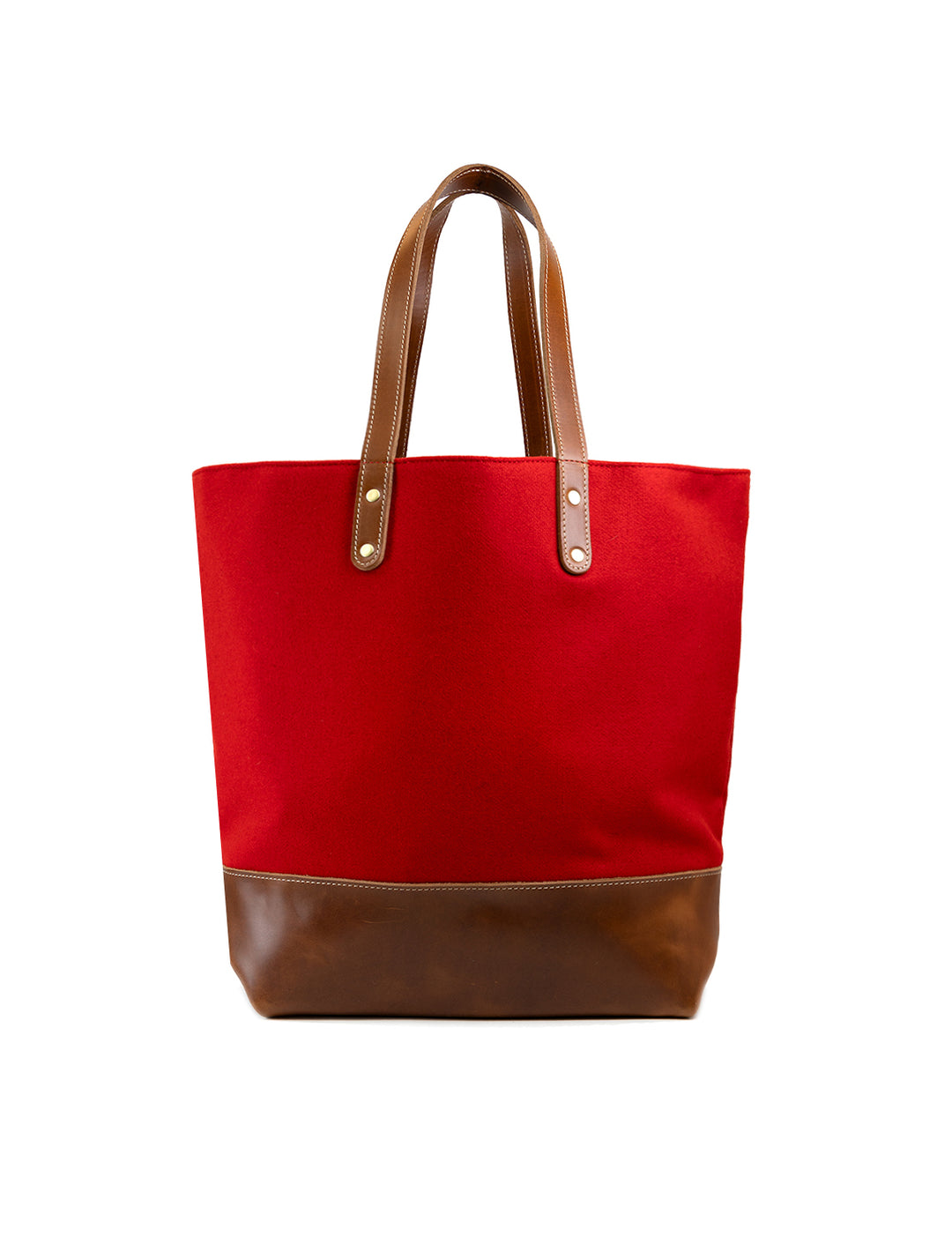 Back view of Heritage Gear's wisconsin red script go bucky tote bag.