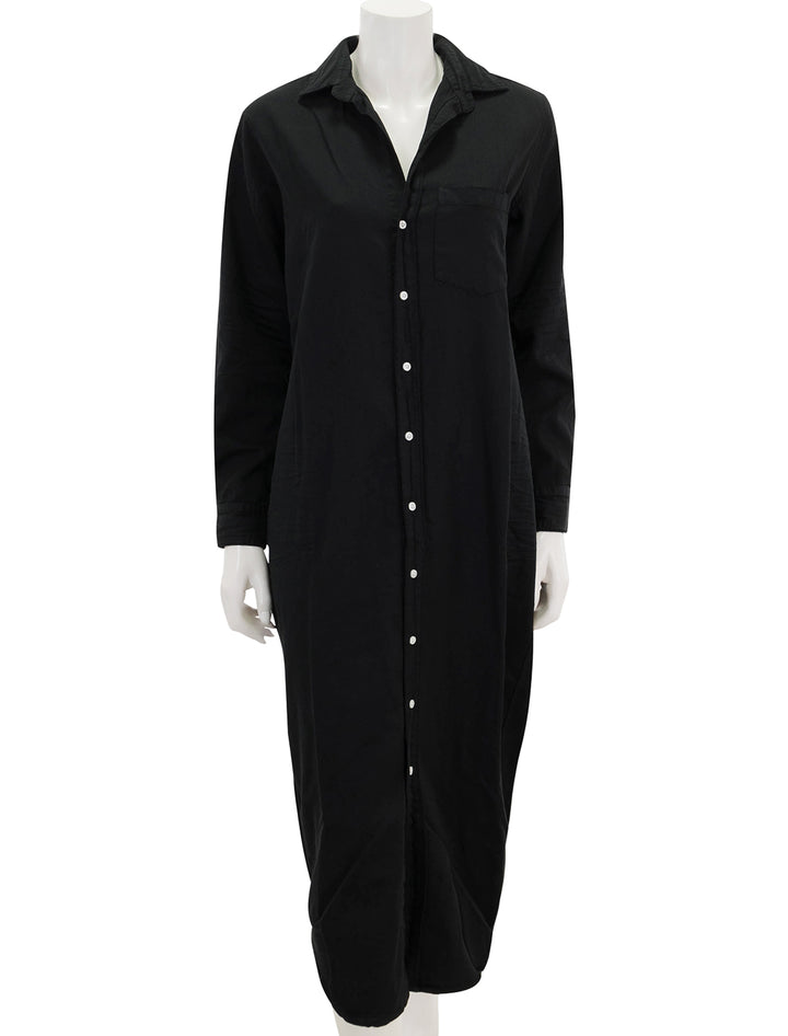 front view of rory shirtdress in blackout