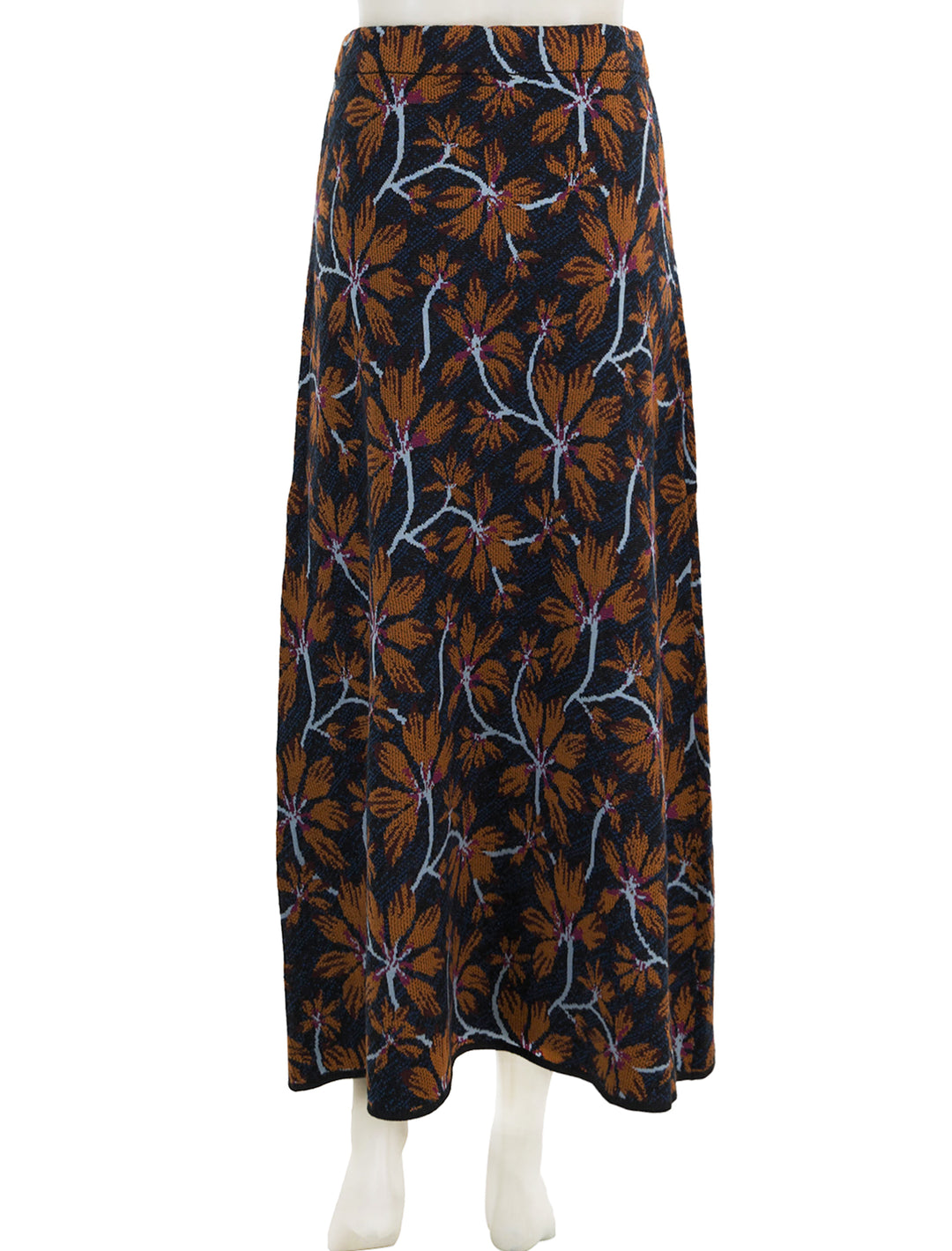 Back view of Ulla Johnson's sabra skirt in moonflower.
