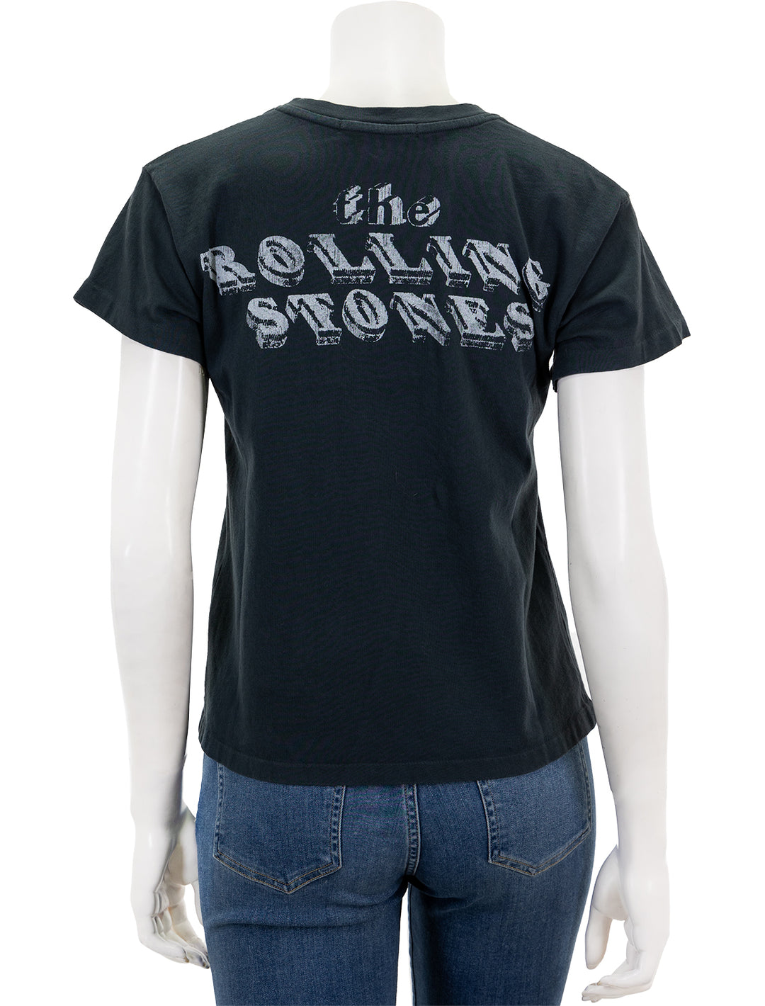 Back view of Daydreamer's rolling stones ticket fill tongue tour tee.