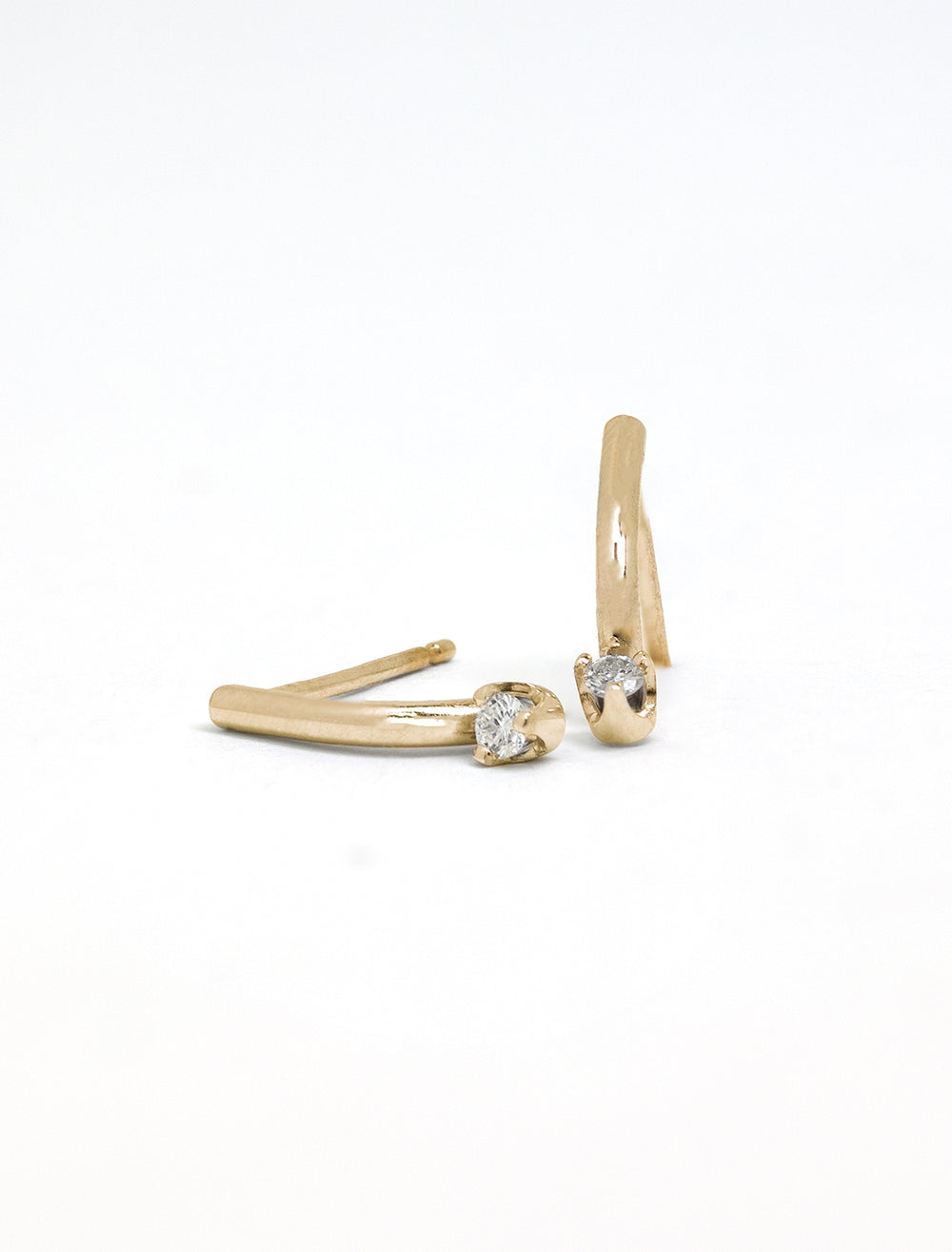 14k curved bar and diamond drop earrings (2)