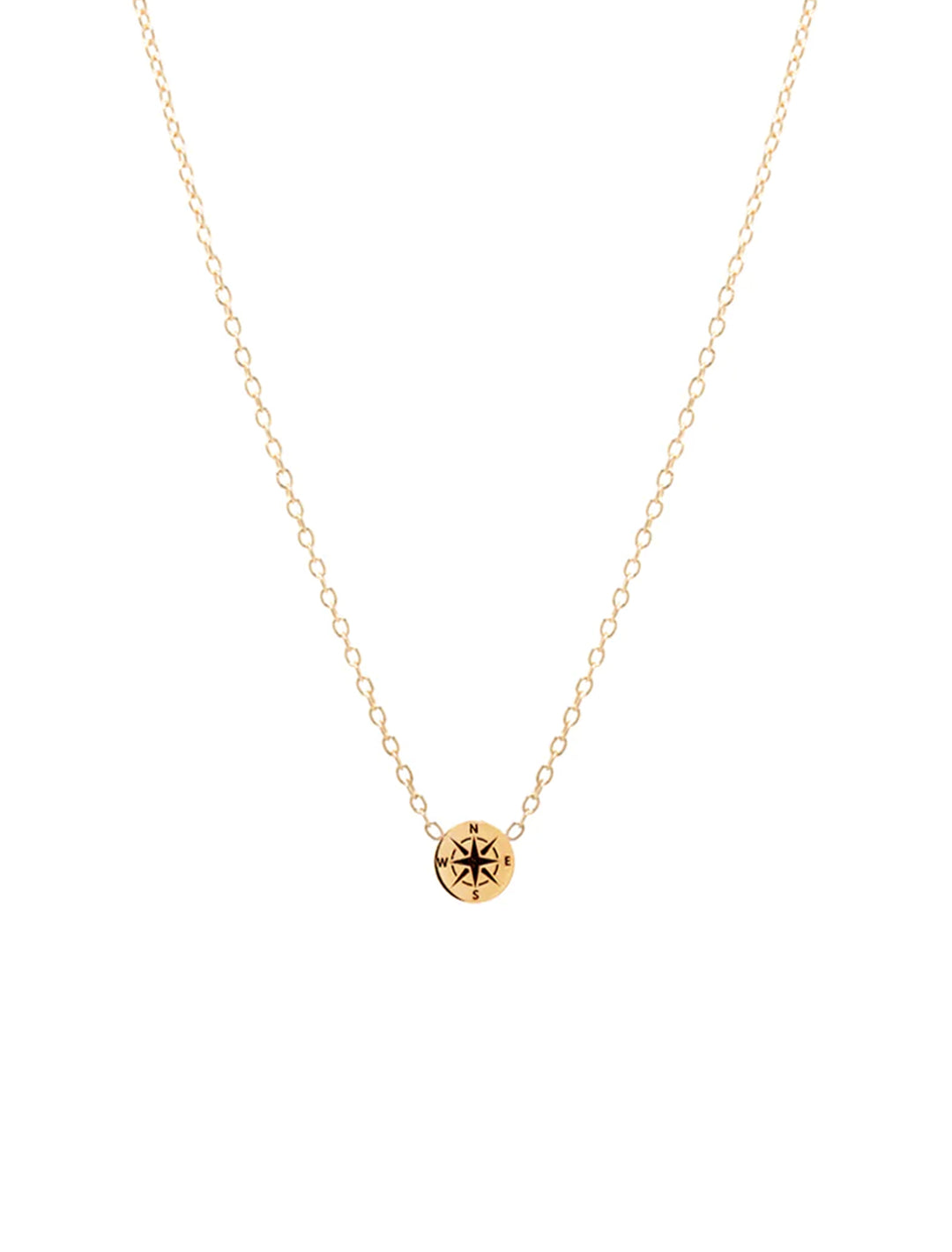 14k itty bitty compass necklace | 18"