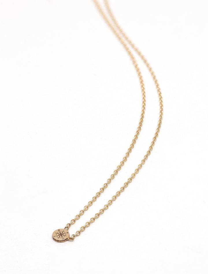 14k itty bitty compass necklace | 18" (2)