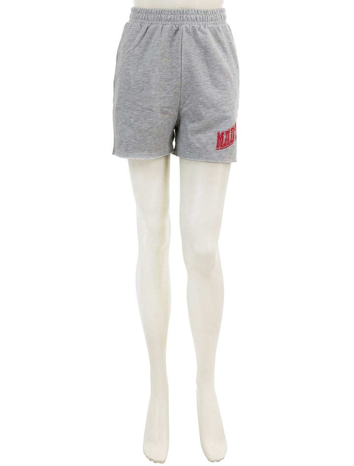 Front view of Recess Apparel's Madtown Sweat Shorts in Grey.