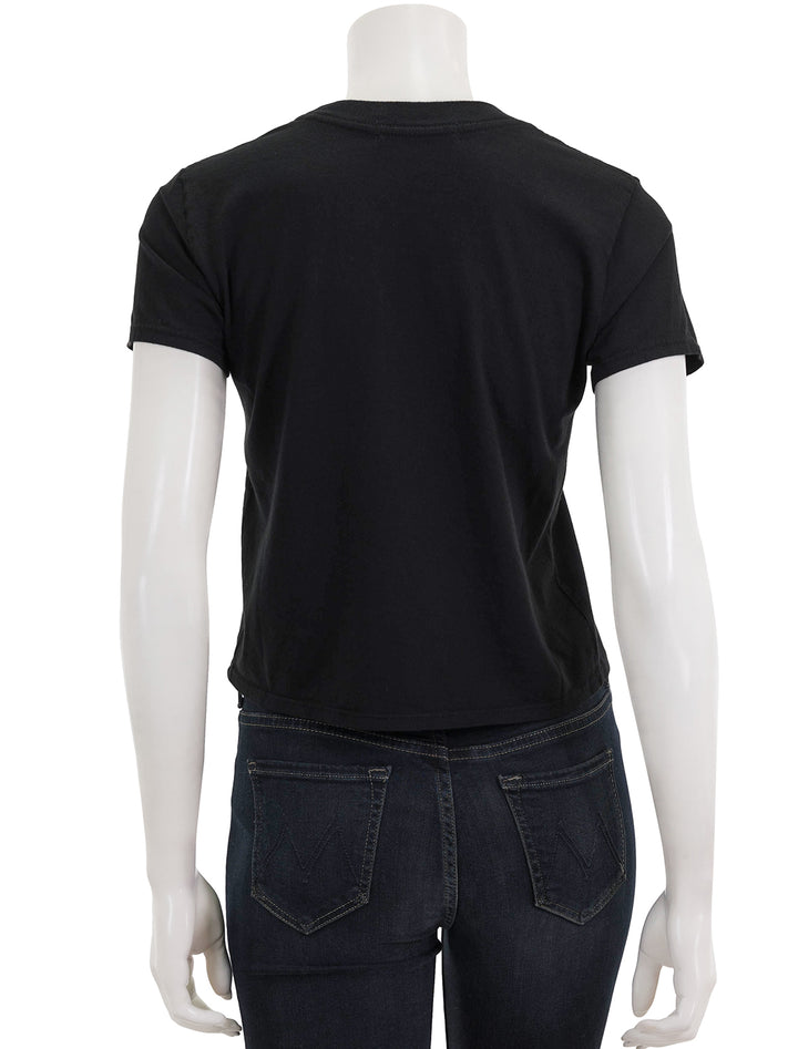 Back view of Perfectwhitetee's springsteen tee in true black.
