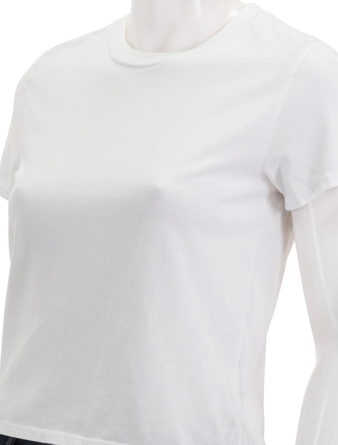 Close-up view of Perfectwhitetee's springsteen tee in white.