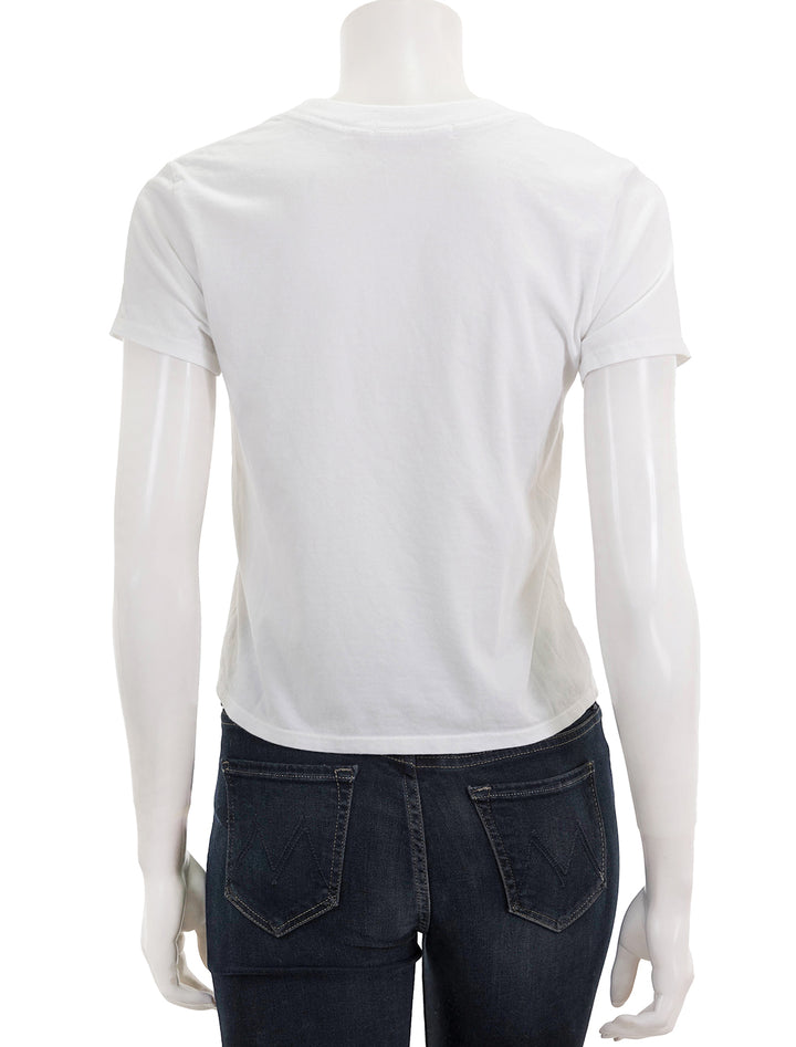 Back view of Perfectwhitetee's springsteen tee in white.