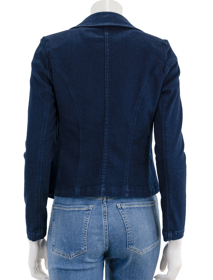 Back view of L'agence's wayne crop jacket in palomino.