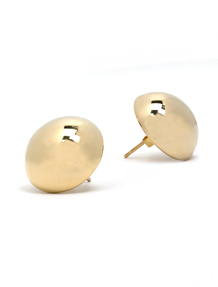Stylized laydowns of AV Max's classic small dome earrings.