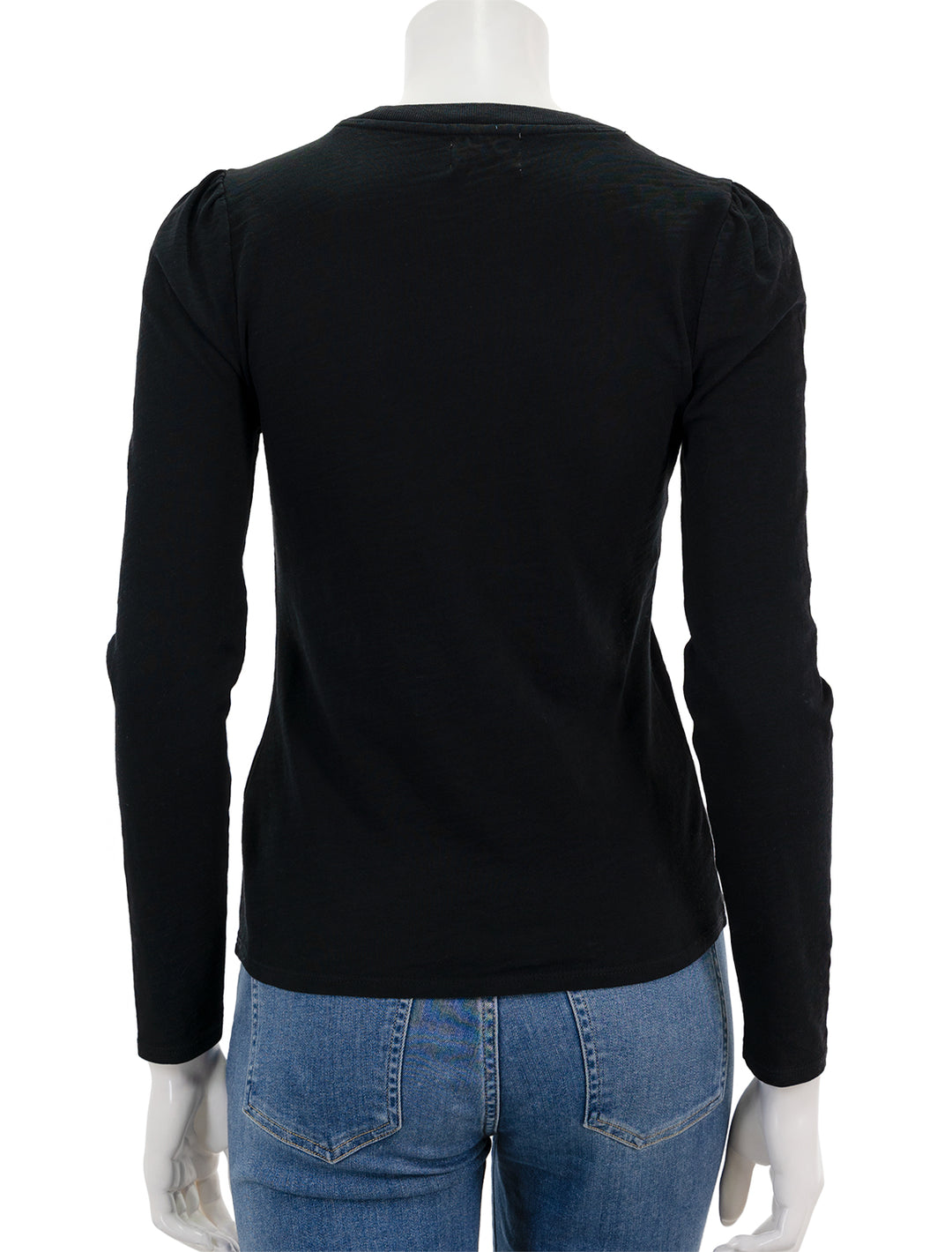 Back view of Nation LTD's dania tee with keyhole in black.