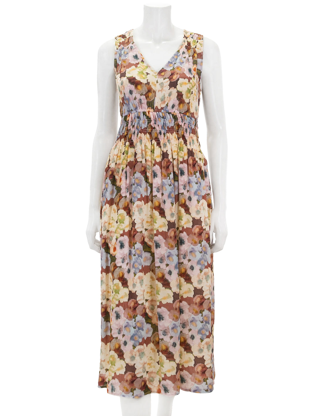 Front view of Rails' izzy dress in painter floral.