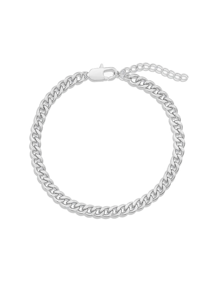 drew curb chain bracelet in silver