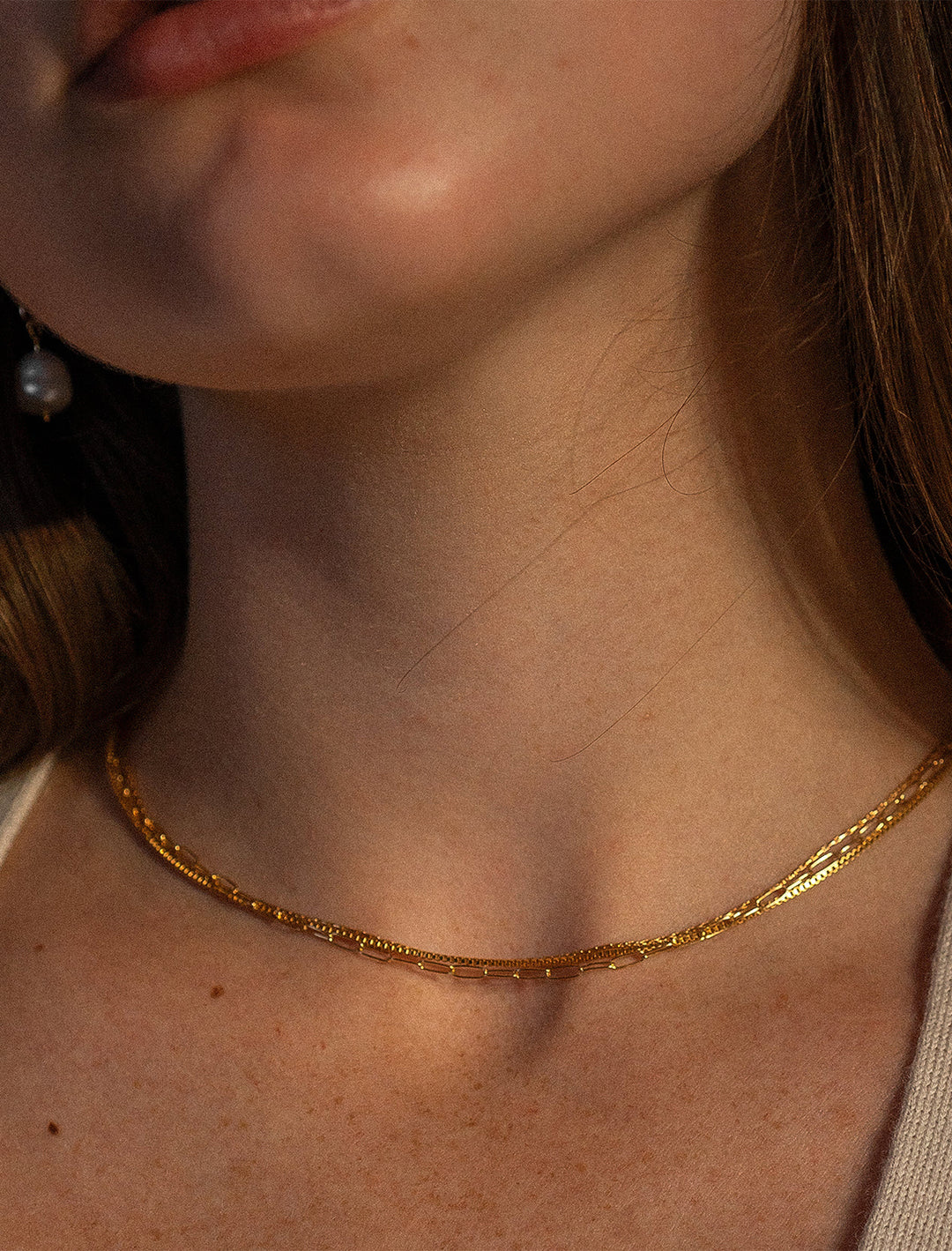 rosalie necklace in gold