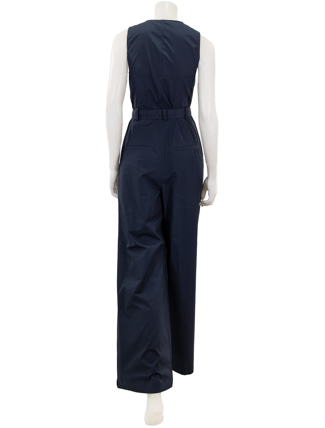Back view of Ulla Johnson's marin jumpsuit in midnight.