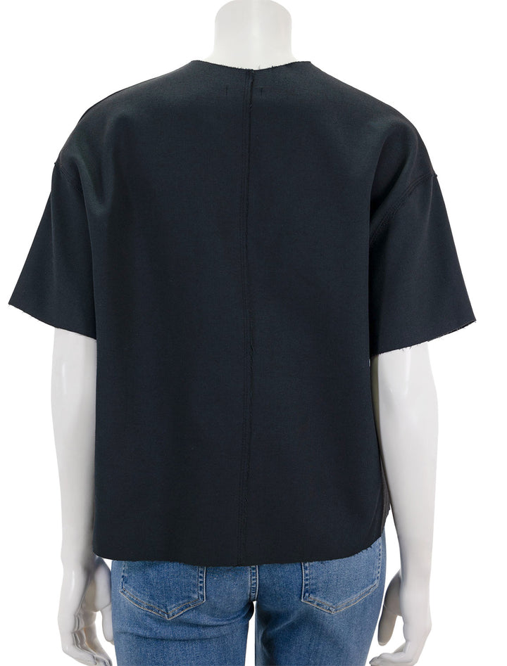 Back view of STAUD's amigoni top in black.