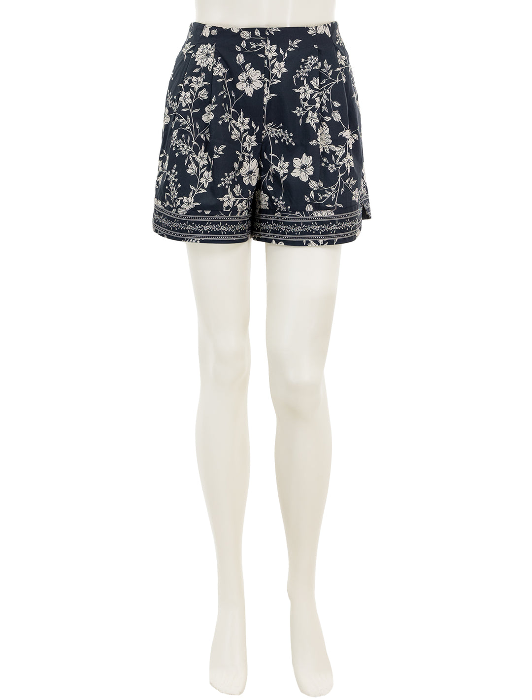 Front view of Cara Cara's trish shorts in evening meadow mist.