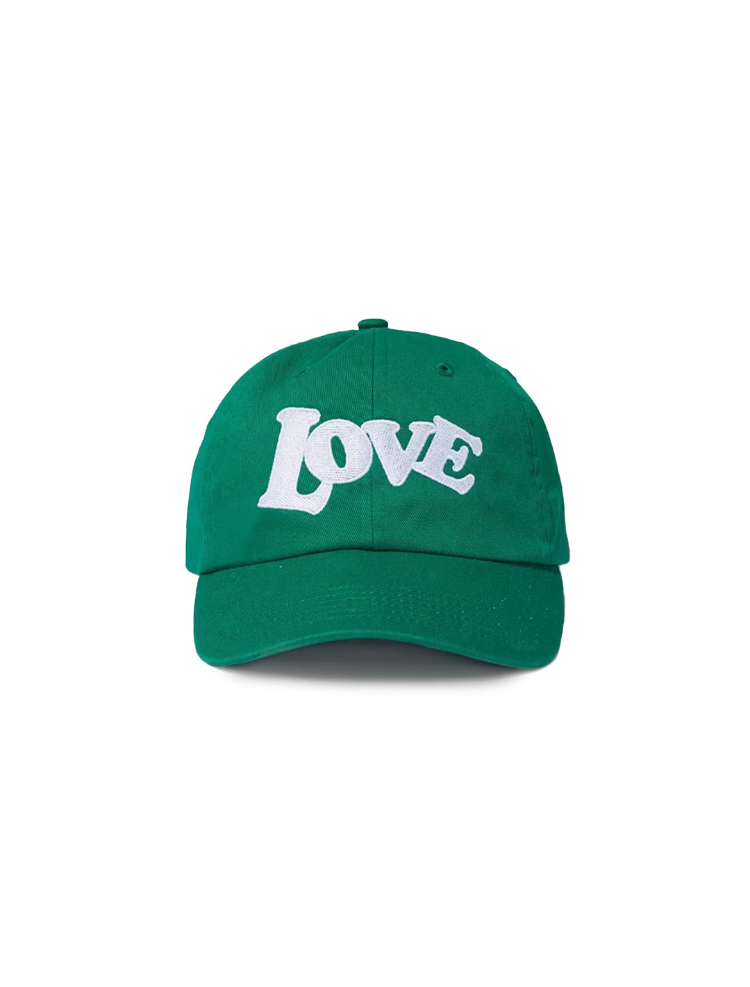 Front view of KULE's the LOVE kap in green.