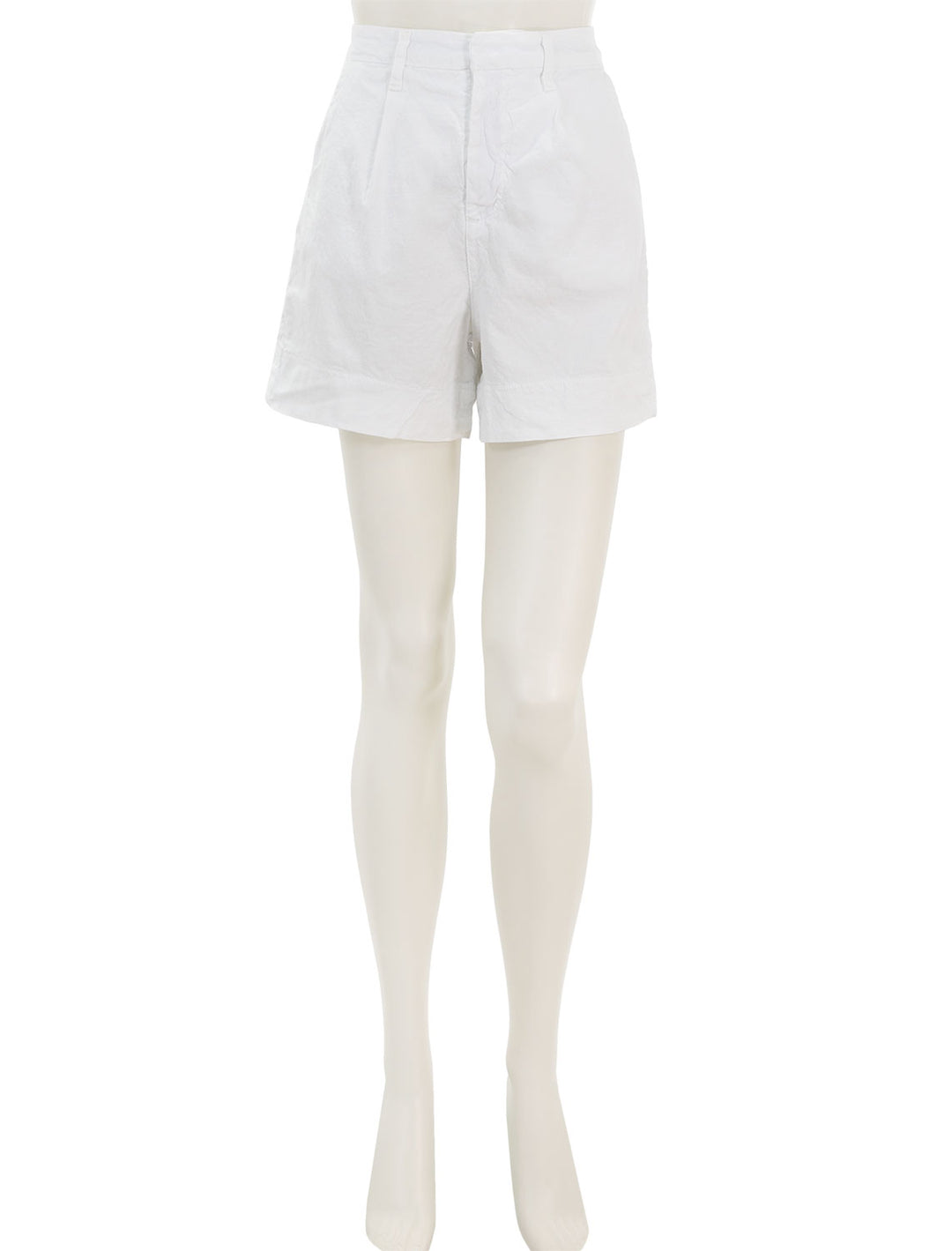 Front view of Frank & Eileen's walking short in white.