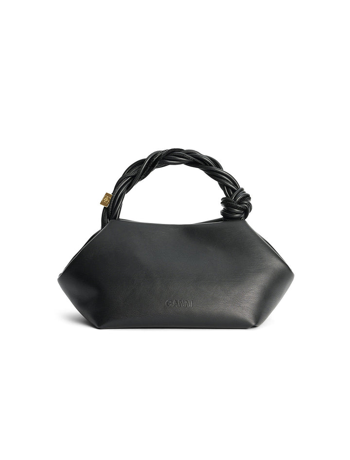 Back view of GANNI's small bou bag in black.