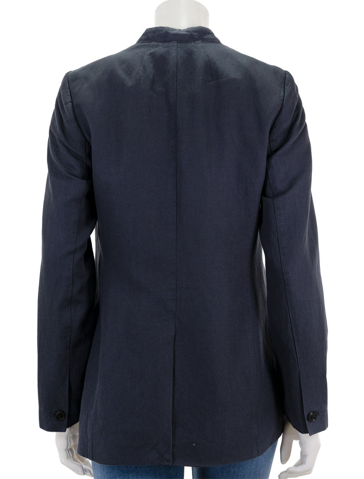 Back view of Alex Mill's bib seam blazer in washed black.
