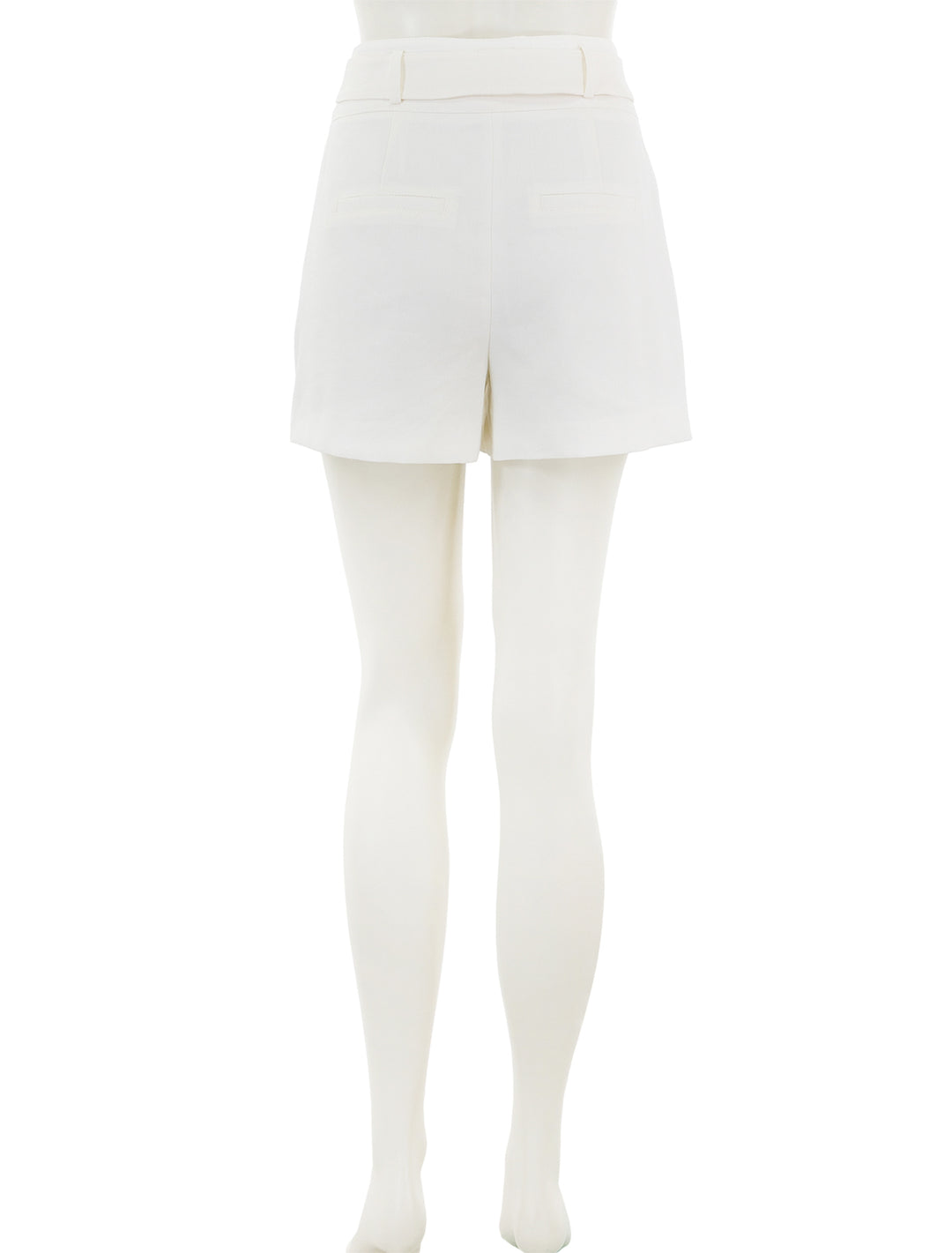 Back view of Veronica Beard's runo shorts in white.