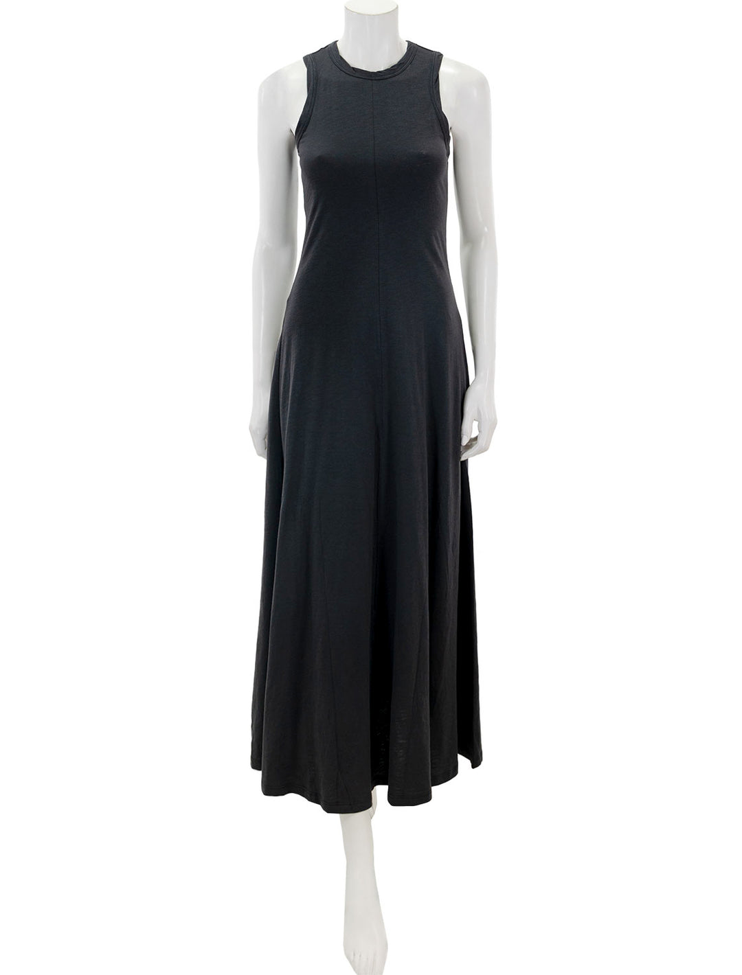 Front view of Rag & Bone's sadie knit dress in black.