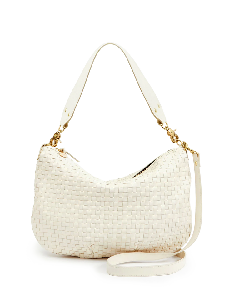 moyen messenger in new cream woven checker