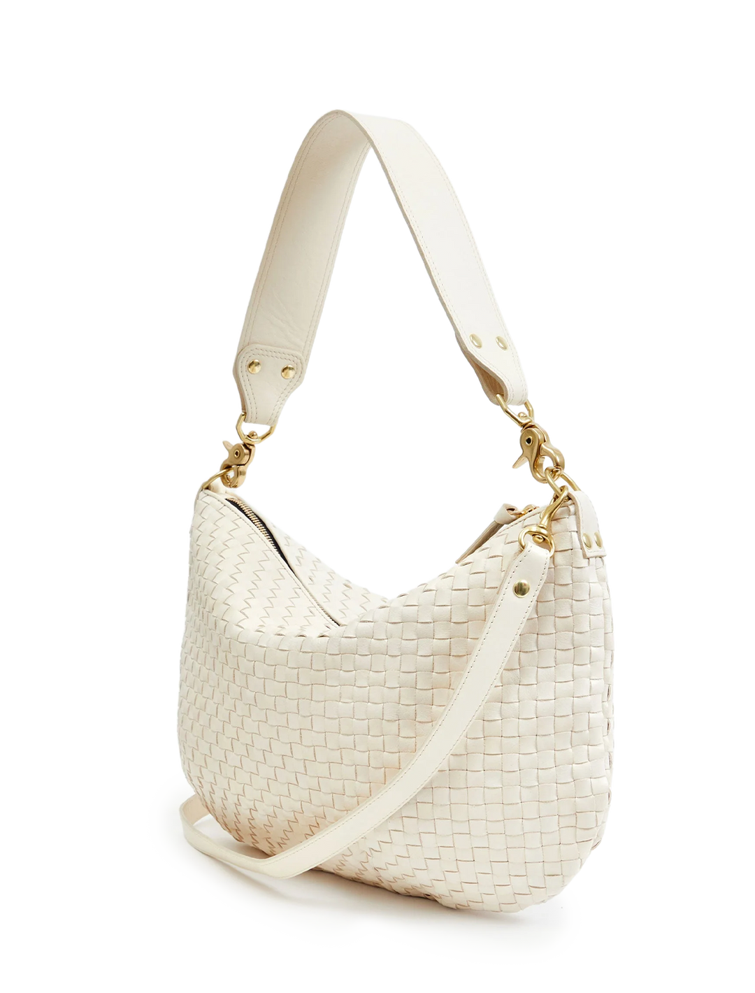moyen messenger in new cream woven checker