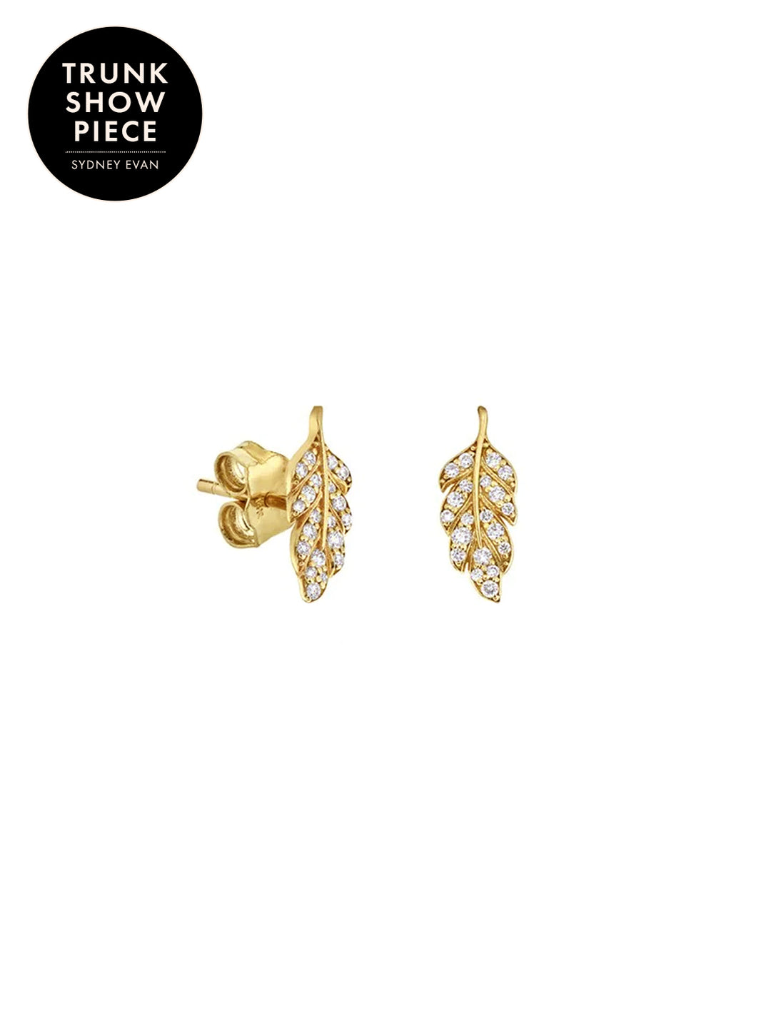 Fluted Diamond Yellow Gold Stud Earrings | Sydney Evan