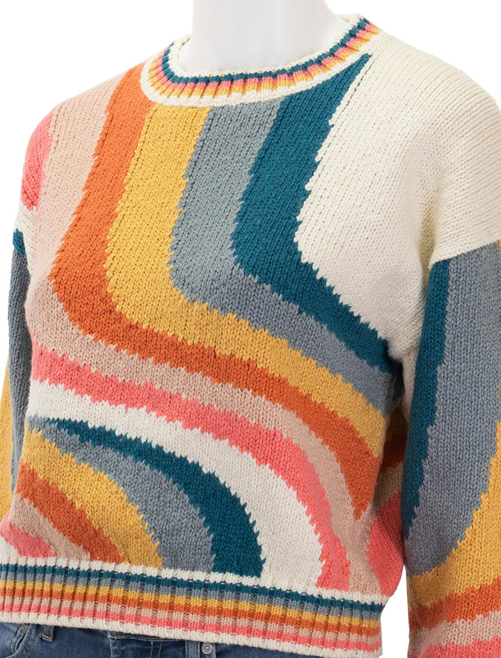 Close-up view of Mother's the itsy crop jumper in hypnotize me.