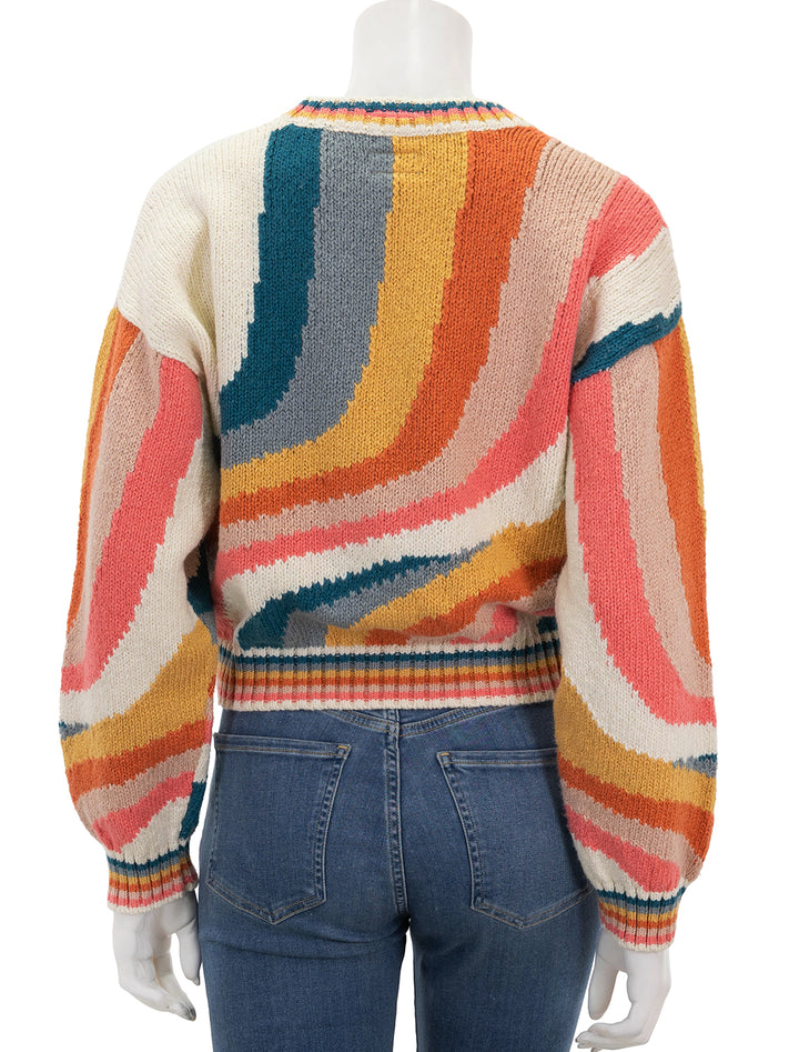 Back view of Mother's the itsy crop jumper in hypnotize me.