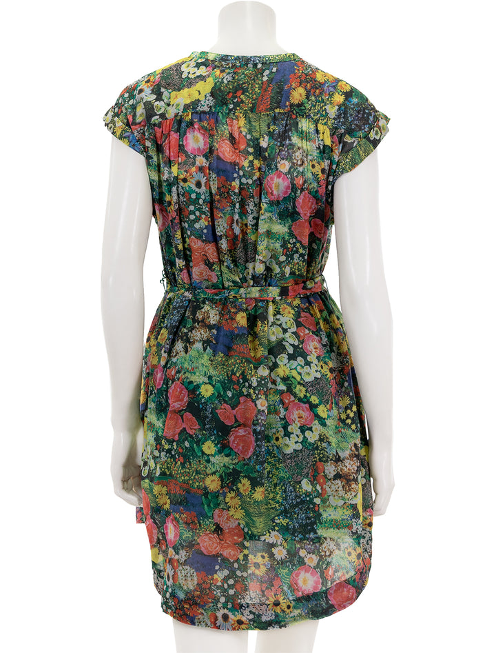 Back view of MOTHER's the slow ride shirt dress in pretty as a picture.