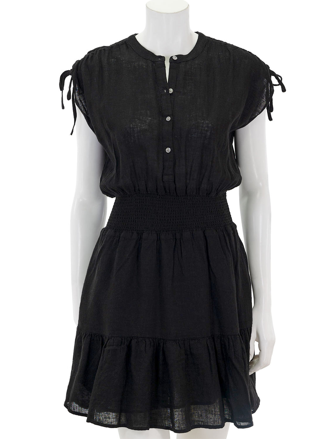 Front view of Rails' samina dress in black.