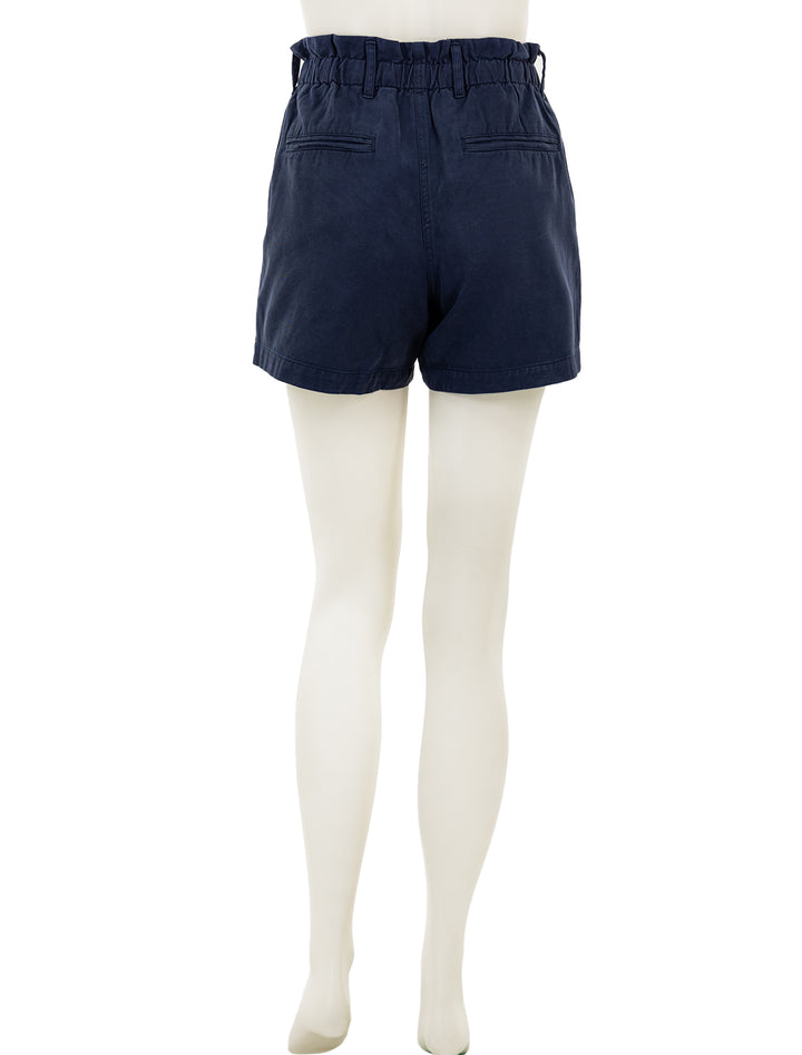 Back view of Rails' monte shorts in navy.